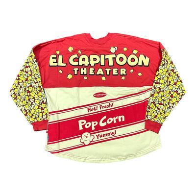 Disney Tops | 2023 Disney Destination D23 Expo Wdi Mog El Capitoon Popcorn Spirit Jersey Xl | Color: Red | Size: Xl