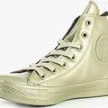 Converse Shoes | Converse Chuck Taylor All Star Metallic Rubber Hi Light Gold/Light Gold | Color: Gold/Tan | Size: 9