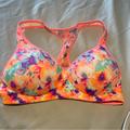 Pink Victoria's Secret Intimates & Sleepwear | Bnwot Victoria’s Secret Pink Yoga Push Up Sports Bra Medium M Orange Coral Multi | Color: Orange/Pink | Size: M