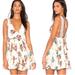 Free People Dresses | Free People Thought I Was Dreaming Floral Mini Dress Ivory Halter Plunging V | Color: Pink/White | Size: Xs