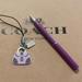 Coach Accessories | Coach Purple Enamel Satchel Cell Phone Lanyard Charm & Coach Purple Mini Ink Pen | Color: Purple/Silver | Size: Os