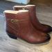 Coach Shoes | Coach “Dylan” Horse And Carriage Booties Size 9.5b Walnut New In Box | Color: Brown | Size: 9.5