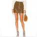 Free People Skirts | Free People Modern Femme Faux Leather Skirt Size 8 | Color: Brown | Size: 8