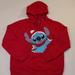 Disney Tops | Disney Stitch Christmas Hoodie Sweatshirt Juniors Sz Large (11-13) | Color: Blue/Red | Size: Lj