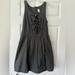 J. Crew Dresses | Jcrew Summer Dress With Pockets. Light Gray. Has A Ruffle Front W Some Bling | Color: Gray | Size: 6