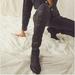 Free People Shoes | Free People Brenna Over The Knee Boots Distressed Black Leather Zipper | Color: Black | Size: 38/8