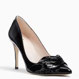 Kate Spade Shoes | Kate Spade Black Pointed Leather Laureen Bow Heel Stiletto Pumps | Color: Black | Size: 8.5