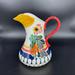 Anthropologie Dining | Anthropologie Toco Habitat Ceramic Pitcher Parrot Bird Tropical Floral 10” | Color: White/Yellow | Size: Os