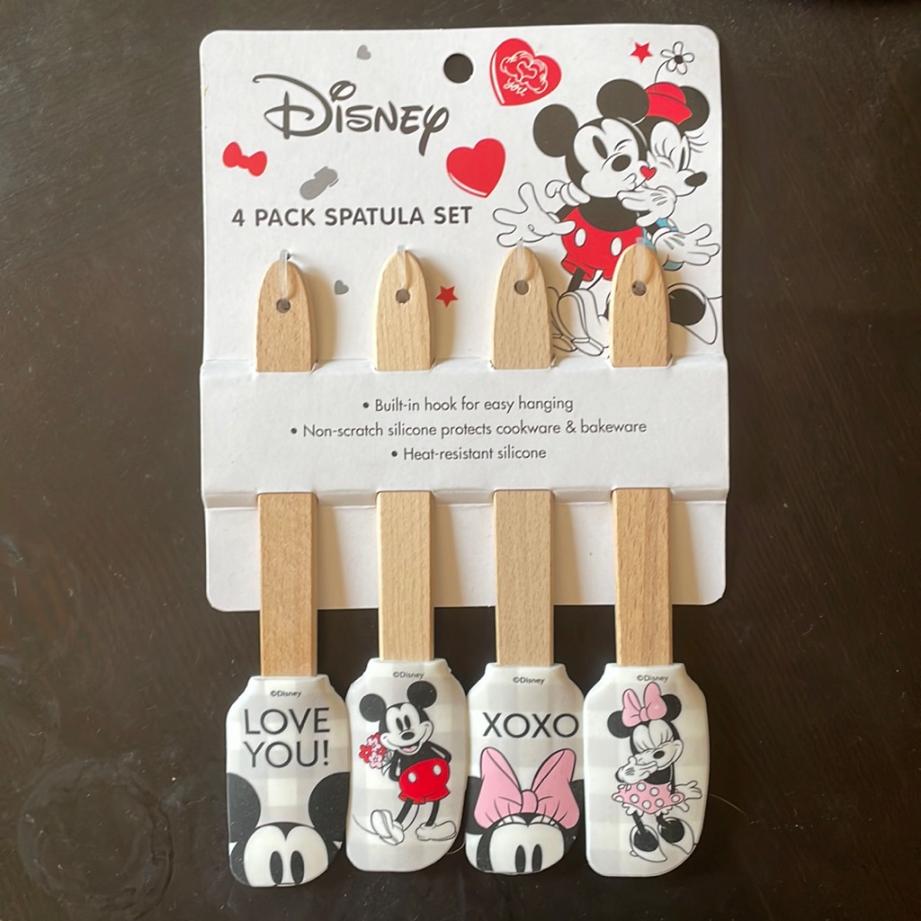 Disney Kitchen | Disney Micke Mouse Silicone Spatula Set | Color: Pink/Red | Size: Os