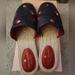 Kate Spade Shoes | Kate Spade Denim Candied Cherry Slip On Shoes | Color: Blue/Red | Size: 9.5