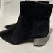 Nine West Shoes | Ankle Boot, Rhinestone Heel & Suede/Booties Size 9 Perfect. | Color: Black | Size: 9