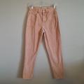 American Eagle Outfitters Jeans | American Eagle Outfitters Mom Jean High Waist Corduroy Jeans Blush Pink Size 0 | Color: Pink/Tan | Size: 0
