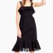J. Crew Dresses | J. Crew Sleeveless Ruffle Eyelet Swiss Dot Midi Dress Black Size 14 Tall | Color: Black | Size: 14