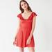 Urban Outfitters Dresses | Kimchi Blue Daisy May Red Paisley Cap Sleeve Dress | Color: Black/Red | Size: Xs