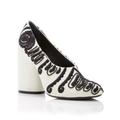 Tory Burch Shoes | Nib Tory Burch Lucia Embroidered Heels Size 7 | Color: Black/White | Size: 7