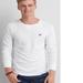 American Eagle Outfitters Shirts | Aeo Men's Cream Heritage Thermal Waffle Weave Long Sleeve T-Shirt | Color: Blue/White | Size: L