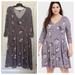 Torrid Dresses | Euc Torrid Super Soft Knit Swing Dress Size 0/L/12 Lavender Floral | Color: Pink/Purple | Size: 0x