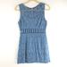 Free People Dresses | Free People Mini Dress Lace Crochet Sheer Panel Sleeveless Blue Size 4 | Color: Blue | Size: 4