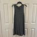 Madewell Dresses | Grey Stripped Tank Dress. Madewell Brand Size Large. Great Condition. | Color: Black/Gray | Size: L