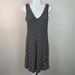 American Eagle Outfitters Dresses | American Eagle Swing Dress Small Black White Striped Stretch Sleeveless V-Neck | Color: Black/White | Size: S