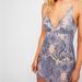 Free People Dresses | Free People Night Shimmers Mini Dress Sundown Blue Size 4 Nwt | Color: Blue | Size: 4