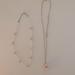Brandy Melville Jewelry | 2 Pack Flower And Crystal Necklaces | Color: Pink/Silver | Size: Os
