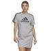 Adidas Dresses | Adidas Celestial T-Shirt Dress Relaxed Fit Oversized Gray Black Size Medium New | Color: Black/Gray | Size: M