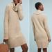 Anthropologie Dresses | Anthropologie Cowl Neck Alpaca/Wool Blend Long Sleeve Beige Sweater Dress Xs | Color: Tan | Size: Xs