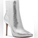 Michael Kors Shoes | Nib Michael Kors Leona Metallic Embossed Leather Bootie | Color: Silver/Tan | Size: 6