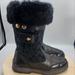 Coach Shoes | Coach Womens Black Fur Trimmed Boots Aprox 10 Inches | Color: Black | Size: 10 Inches