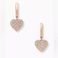 Kate Spade Jewelry | Kate Spade New York Yours Truly Pave Heart Drop Earrings | Color: Gold | Size: Os