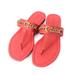 Coach Shoes | Coach Jaclyn Leather Chain Thong Sandals | Color: Orange/Pink | Size: 5