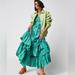 Free People Dresses | Free People Tiered Floral Print Maxi Dress | Color: Green | Size: Sp