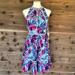 Anthropologie Dresses | Anthro Lexi Open Back Tropical Dress Xs | Color: Blue/Purple | Size: Xs