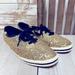 Kate Spade Shoes | Kate Spade X Keds Champion Glitter Gold Black Lace Up Sneakers Logo Shoes | Color: Black/Gold | Size: 7.5