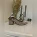 Zara Shoes | Gray Zara Suede Slingback Heels | Color: Gray | Size: 6