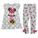 Disney Matching Sets | Disney |Minnie Mouse & Polka Dot 2 Piece Set - Disneyland Exclusive | 3t | Color: Gray/Red | Size: 3tg