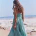 Free People Dresses | Free People Endless Summer Turning Up The Temperature Maxi Dress Strapless Smock | Color: Blue/Green | Size: S