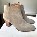 Madewell Shoes | Madewell Billie Western Style Ankle Boot In Tan Olive Suede (Size 9) | Color: Tan | Size: 9