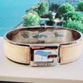 Gucci Jewelry | Gucci Leather Bangle Beige | Color: Cream/Silver | Size: Os