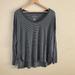 American Eagle Outfitters Tops | American Eagle Soft & Sexy Size Medium Grey & White Striped Long Sleeve T-Shirt | Color: Gray/White | Size: M