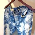 J. Crew Jeans | Classic Straight-Fit Jean In Bleach Splatter | Color: Blue/White | Size: 32/34