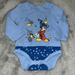 Disney One Pieces | Disney Baby Bodysuit Sz 6/9m Mickey Mouse Romper Wizard | Color: Blue/Yellow | Size: 6-9mb