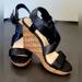 Jessica Simpson Shoes | Jessica Simpson Sandals/Wedges Sz 8.5 | Color: Black/Cream | Size: 8.5