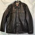 Levi's Jackets & Coats | Men’s Levi’s Faux Leather Trucker Jacket Size M | Color: Black/Tan | Size: Various