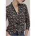Anthropologie Tops | Anthropologie Conversations 21 Of 52 Floral Black Button Down Blouse Size 0 | Color: Black | Size: 0