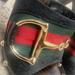 Gucci Shoes | Authentic Gucci Classic Black Monogram Green Red Gold Wooden Clog Slides 8.5 | Color: Black/Red | Size: 8.5