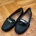 Coach Shoes | Coach Loafers Black Womens Leather Casual Work Moccasins Us 5.5 B Pre-Owned | Color: Cream | Size: 5.5