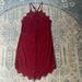 Free People Dresses | Free People Red Lace High Neck Dress | Color: Red | Size: L