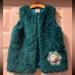 Disney Jackets & Coats | Disney Frozen Faux Fur Vest 5-6t | Color: Green | Size: 6g